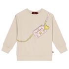Girls Beige Crossbody Bag Sweatshirt, 1, hi-res