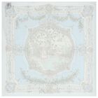 White & Blue Tapestry Brilliant Swaddle Carré Baby Blanket, 1, hi-res