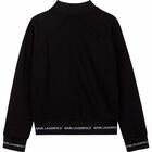Boys Black Logo Zip Up Top, 1, hi-res