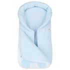 Baby Boys Blue & White Teddy Bear Nest, 1, hi-res