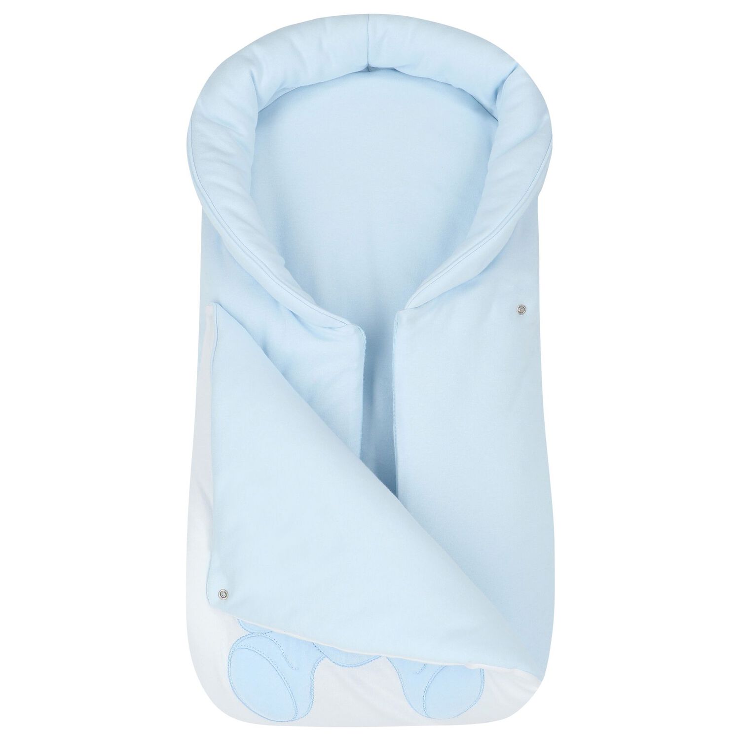 Baby Boys Blue & White Teddy Bear Nest, 1, hi-res