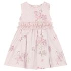 Girls Pink Ruffle Tulle Dress, 1, hi-res