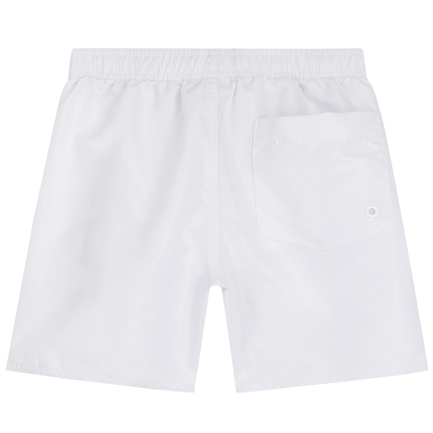 Boys White Logo Swim Shorts, 3, hi-res