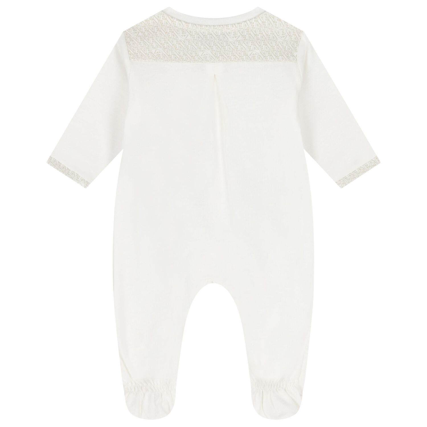 White & Beige Logo Babygrow Set, 5, hi-res