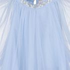 Baby Girls Blue Pearl Tulle Dress, 1, hi-res