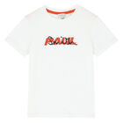 Boys White Logo T-Shirt, 1, hi-res