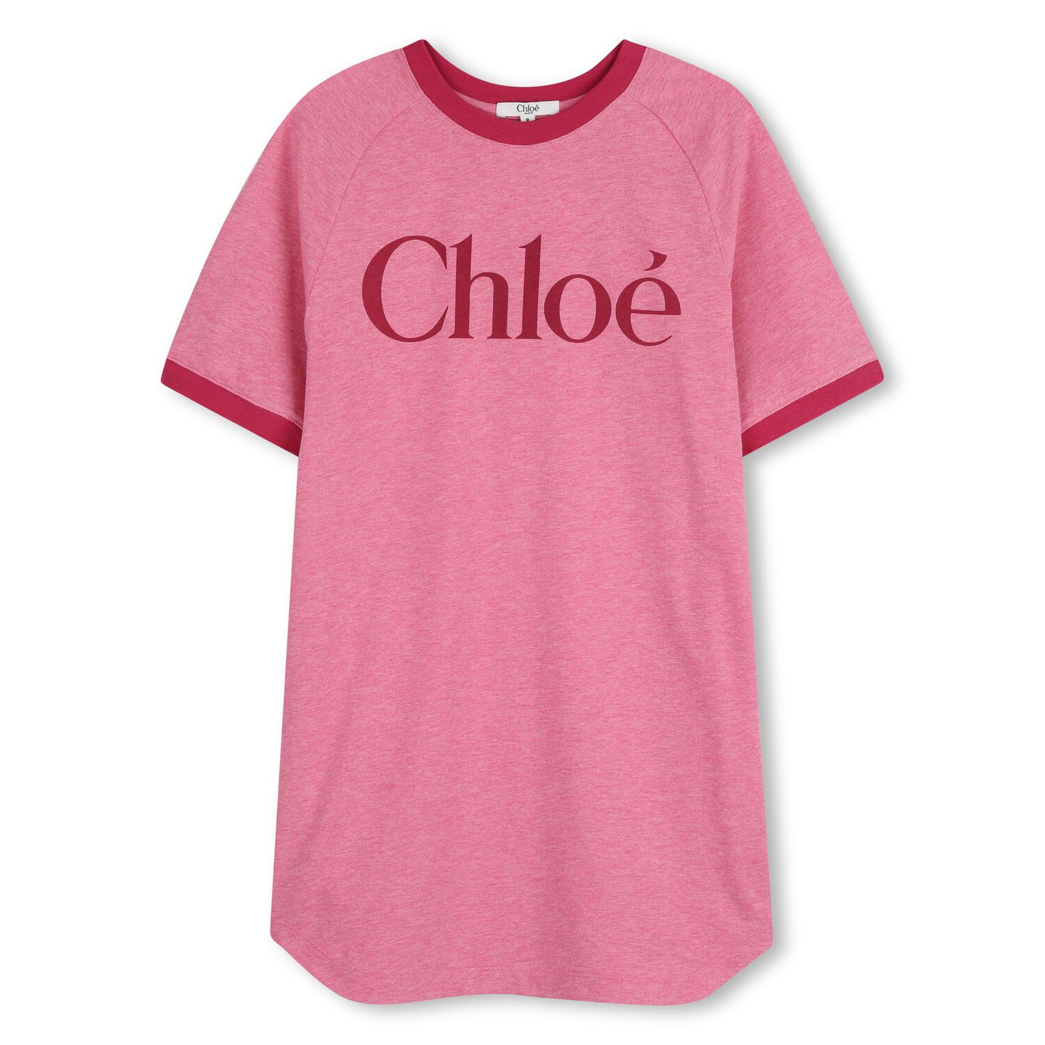 Girls Mini Me Pink Logo Dress , 1, hi-res