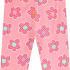 Girls Pink Floral & Fleece Leggings Set, 1, hi-res