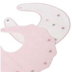 Baby Girls Ivory & Pink Bibs ( 2-Pack ) , 1, hi-res