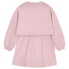 Girls Pink Strawberry Dress Set, 1, hi-res