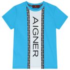 Boys Blue Logo T-Shirt, 3, hi-res