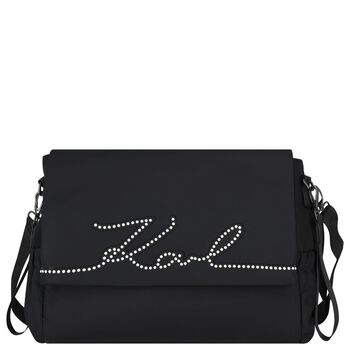 Black Logo Baby Changing Bag ( 37cm )
