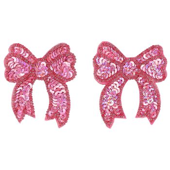 Girls Pink Bow Sequin Hairclips ( 2-Pack )