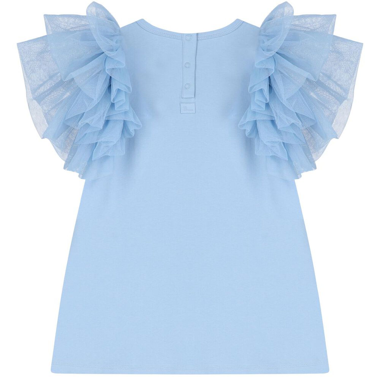 Girls Blue Tulle Dress, 2, hi-res
