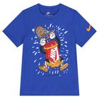 Younger Boys Blue Logo T-Shirt, 1, hi-res