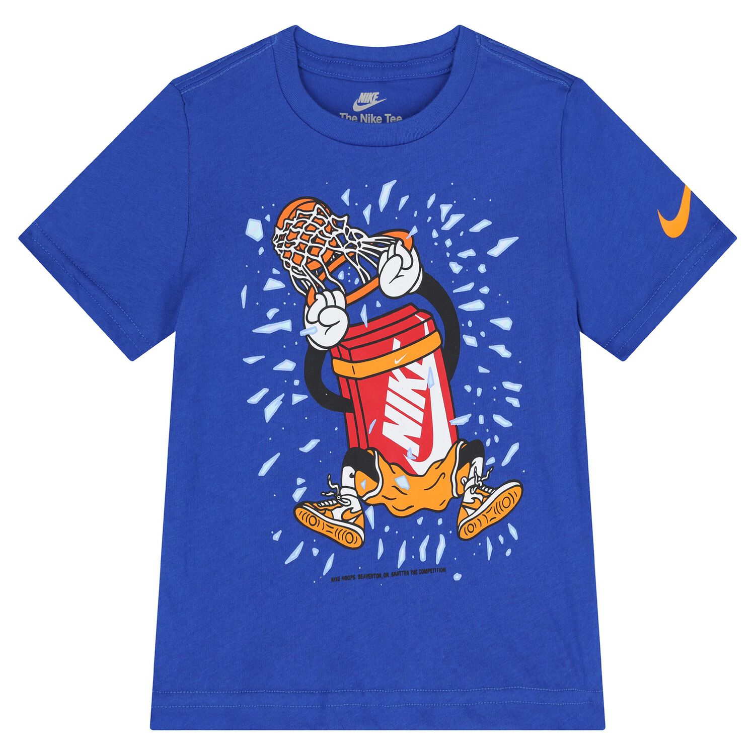 Younger Boys Blue Logo T-Shirt, 1, hi-res