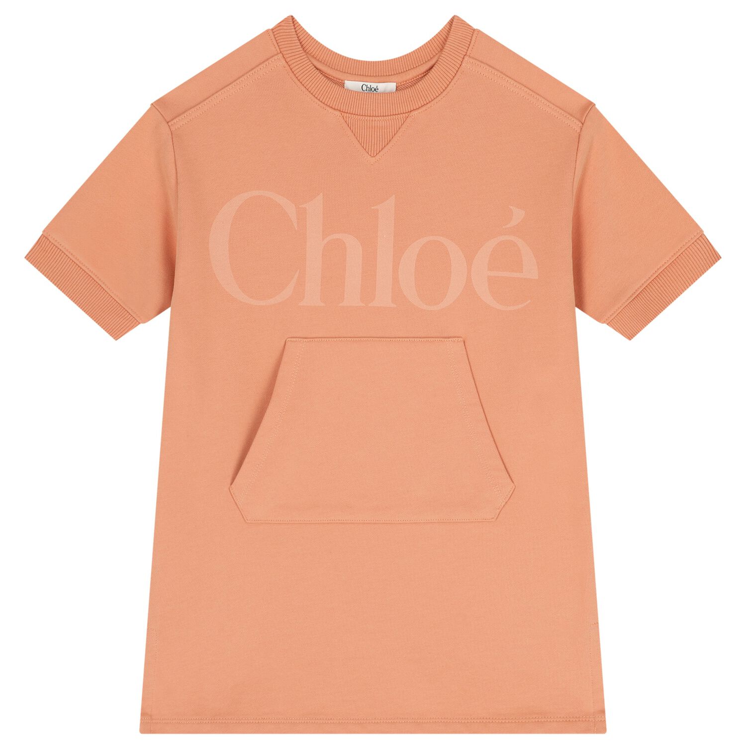 Girls Mini Me Orange Logo Dress, 2, hi-res