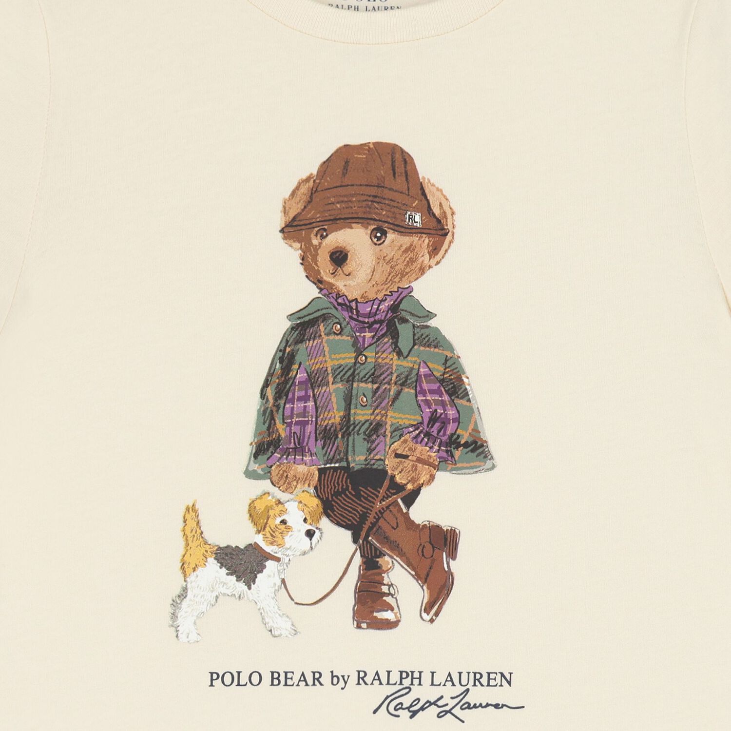 Girls Ivory Polo Bear T-Shirt, 1, hi-res