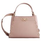 Girls Pink Faux Leather Handbag ( 15cm ), 2, hi-res