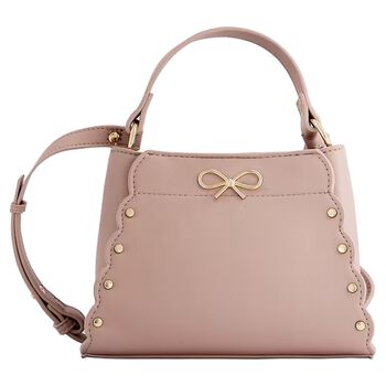 Girls Pink Faux Leather Handbag ( 15cm )