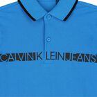 Boys Blue Logo Polo Shirt, 1, hi-res