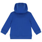 Younger Boys Blue Hooded Top, 1, hi-res