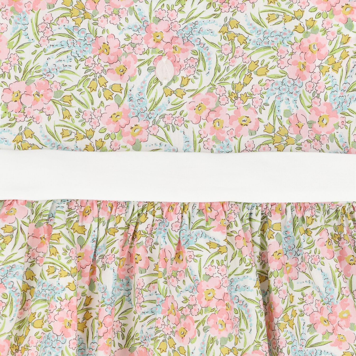 Girls Pink & White Floral Dress, 1, hi-res