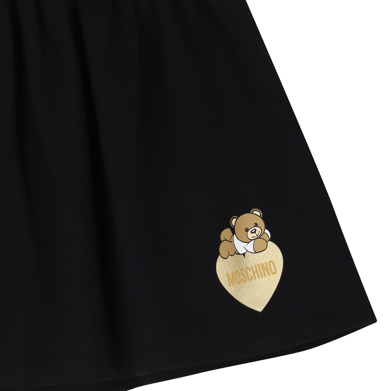Girls Black Teddy Bear Logo Skirt, 1, hi-res image number null