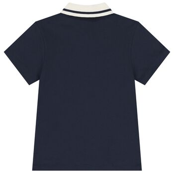 Boys Navy Blue Logo Polo Shirt