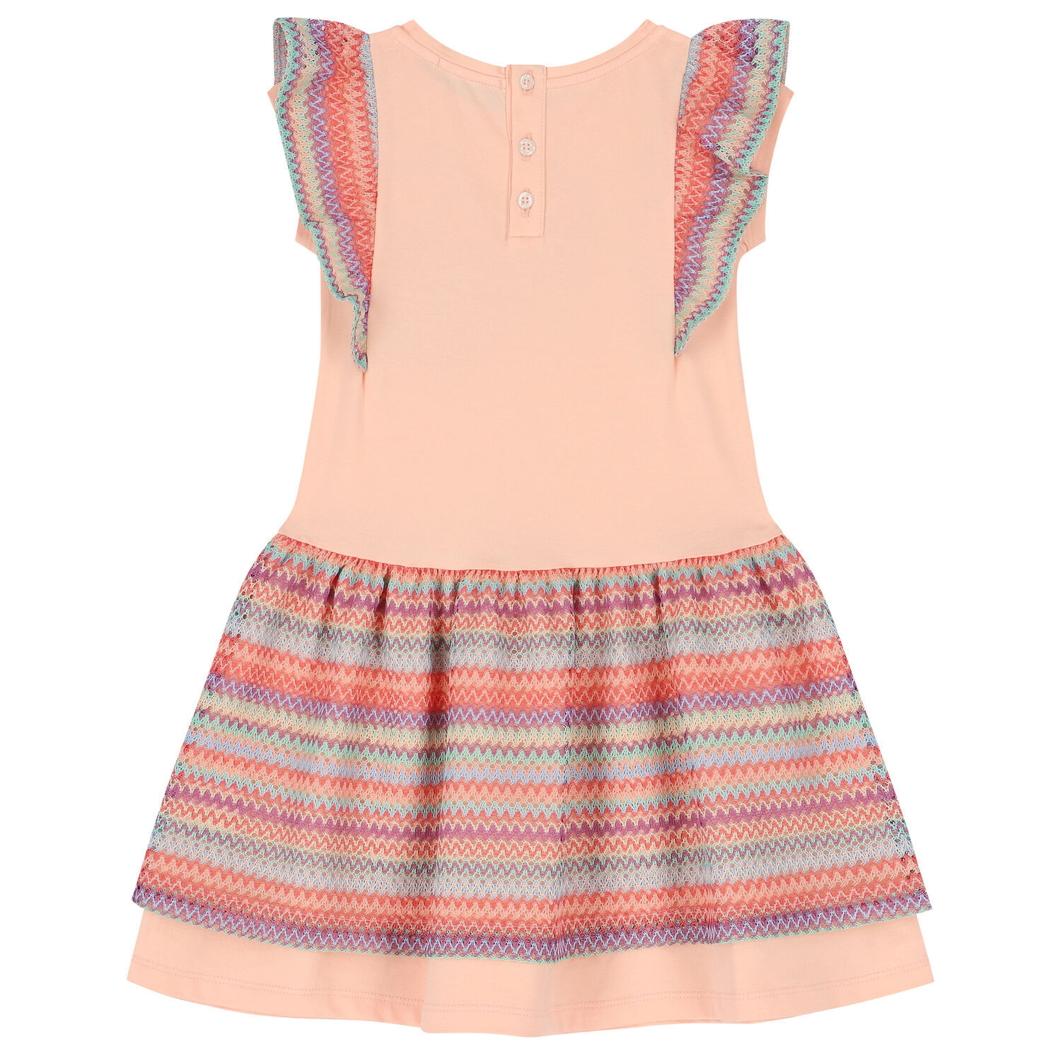 Girls Pink Flower Logo Dress, 1, hi-res image number null