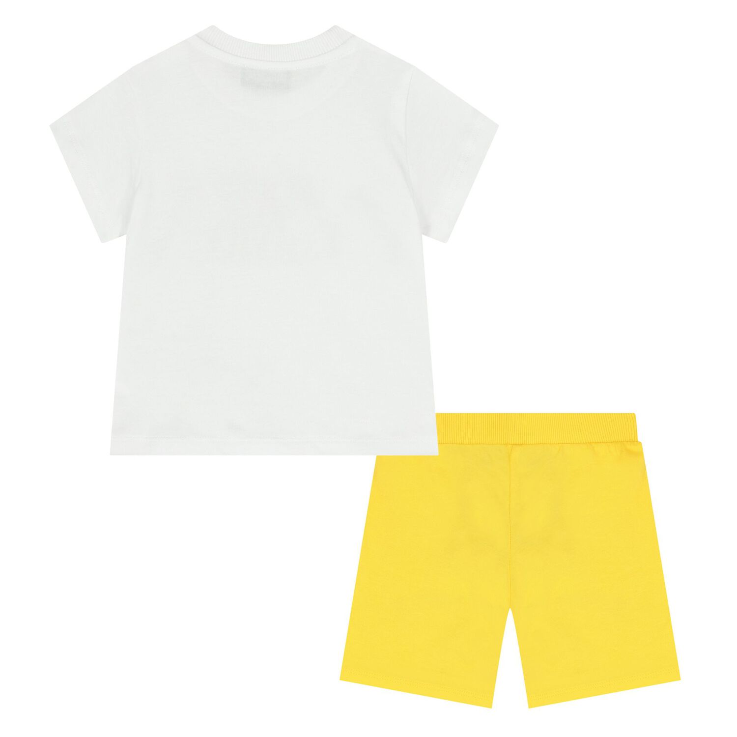 Younger White & Yellow Teddy Bear Shorts Set, 3, hi-res