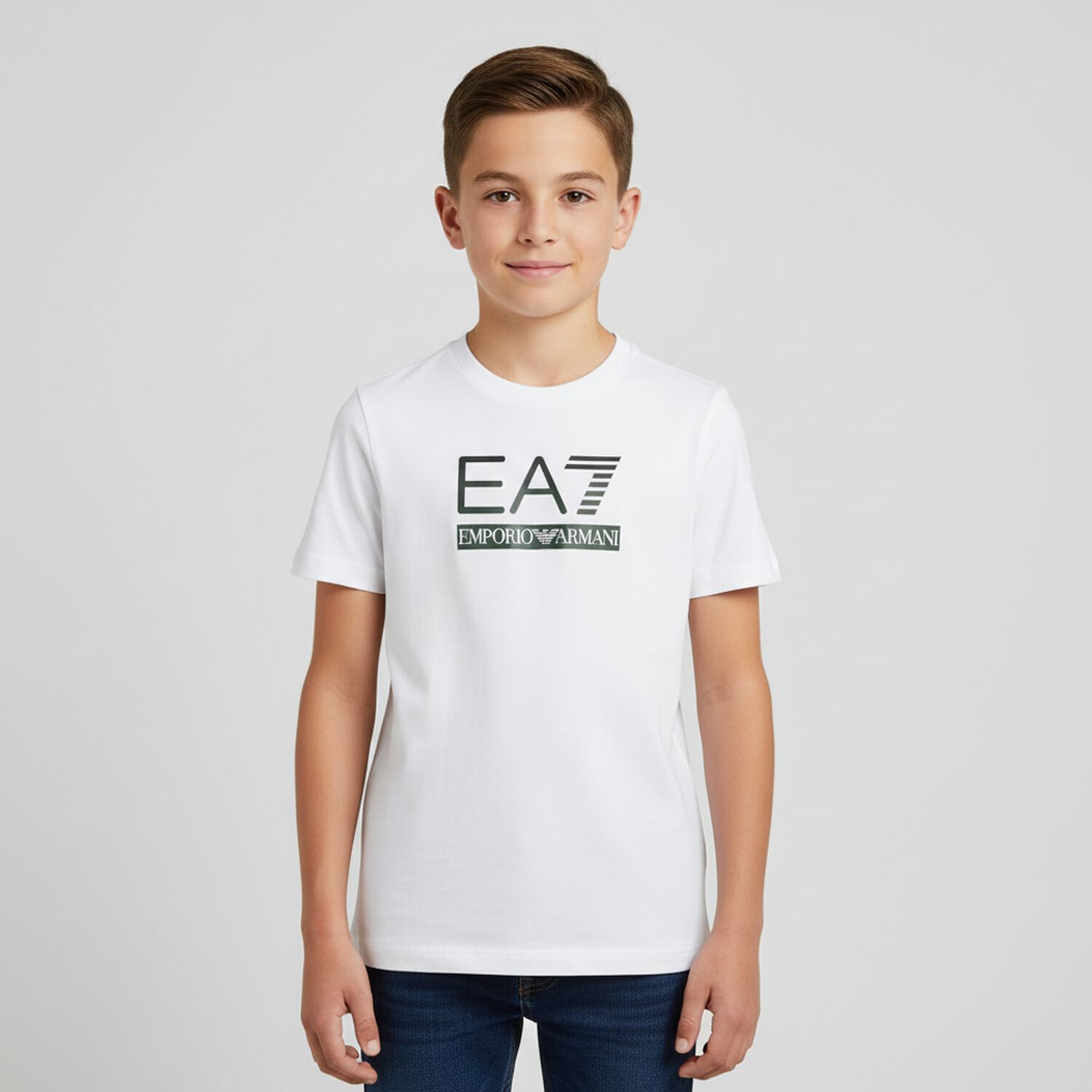 Boys White Logo T-Shirt, 2, hi-res