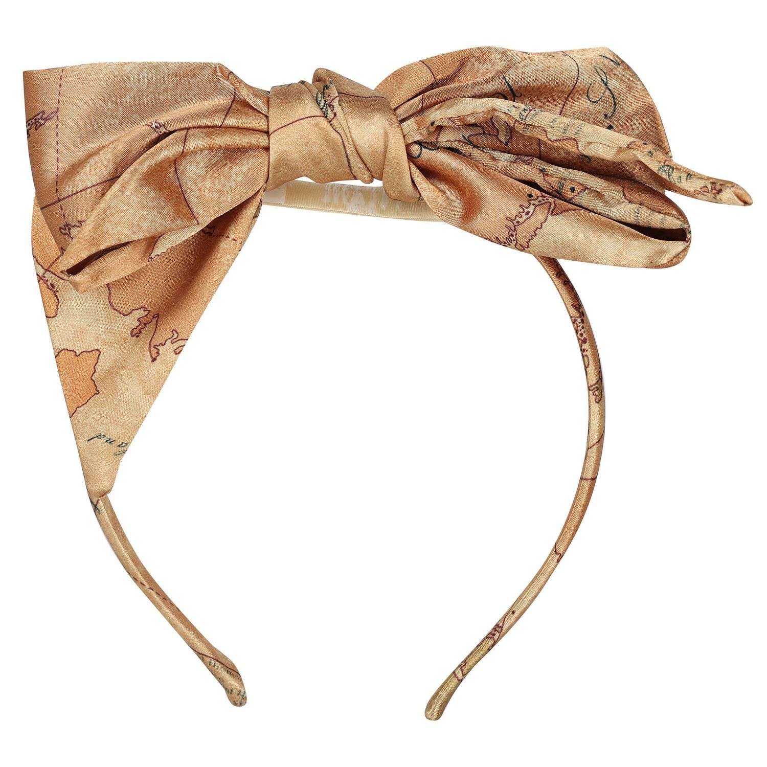 Girls Beige Geo Map Headband, 2, hi-res
