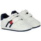 Baby Boys White Logo Pre Walker Shoes, 2, hi-res