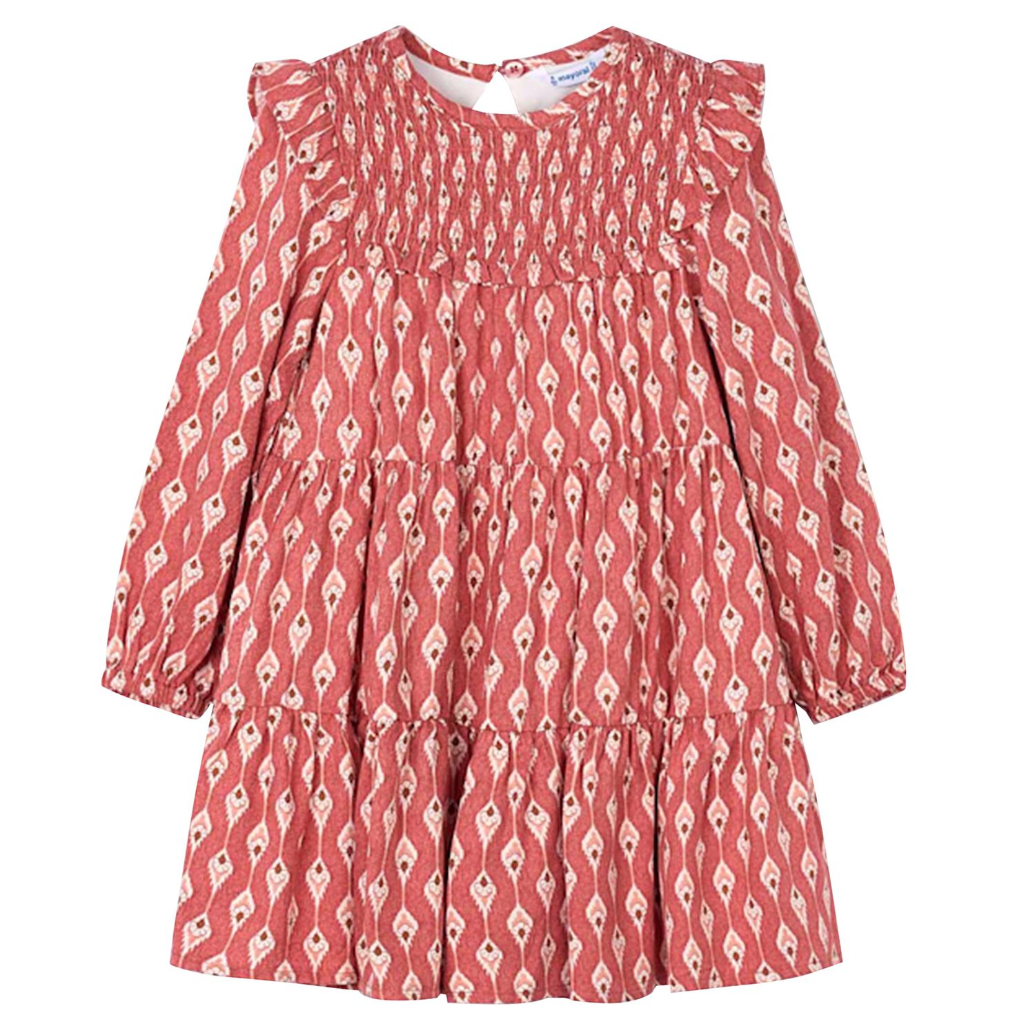 Girls Pink Honeycomb Dress, 1, hi-res