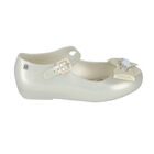 Girls Ivory Bow Jelly Shoes, 1, hi-res