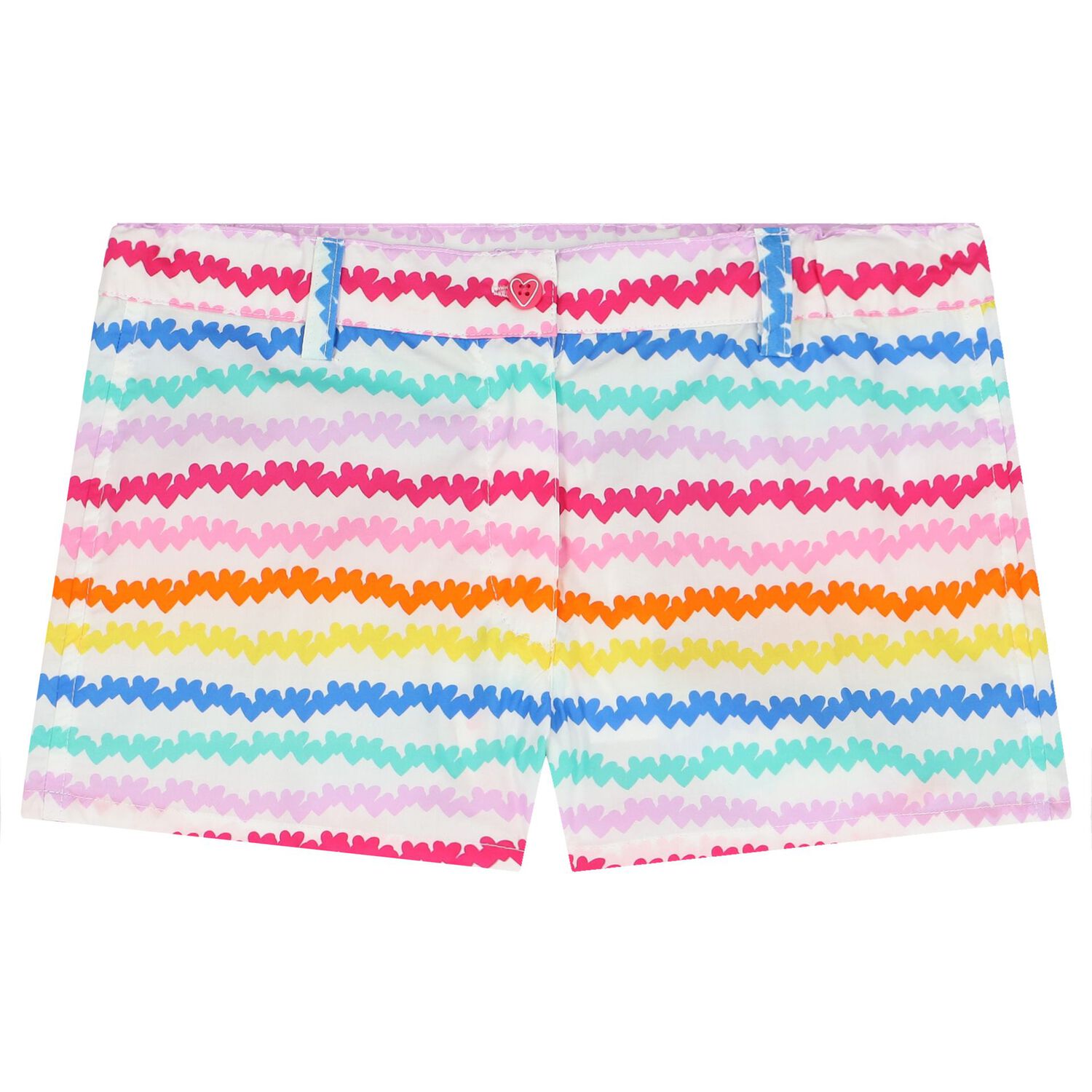 Girls White Logo Shorts Set, 1, hi-res