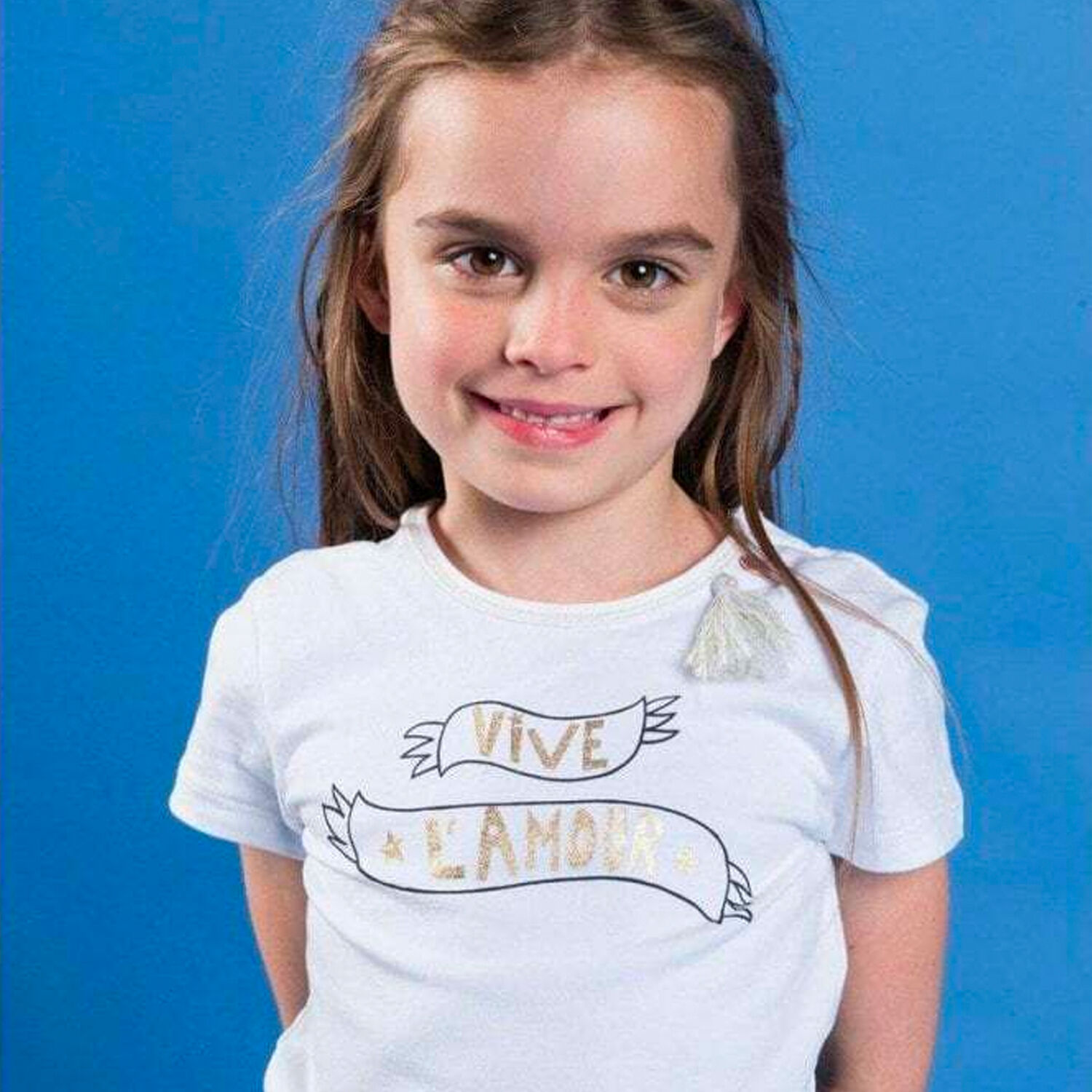 Girls White Slogan T-shirt, 1, hi-res image number null