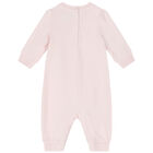 Baby Girls Pink Polo Bear Romper, 1, hi-res