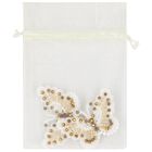 Girls White & Gold Embellished Butterfly Hair Clip, 3, hi-res