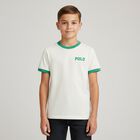 Boys Ivory Polo Logo T-Shirt, 1, hi-res