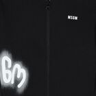 Boys Black Logo Zip Up Top, 1, hi-res