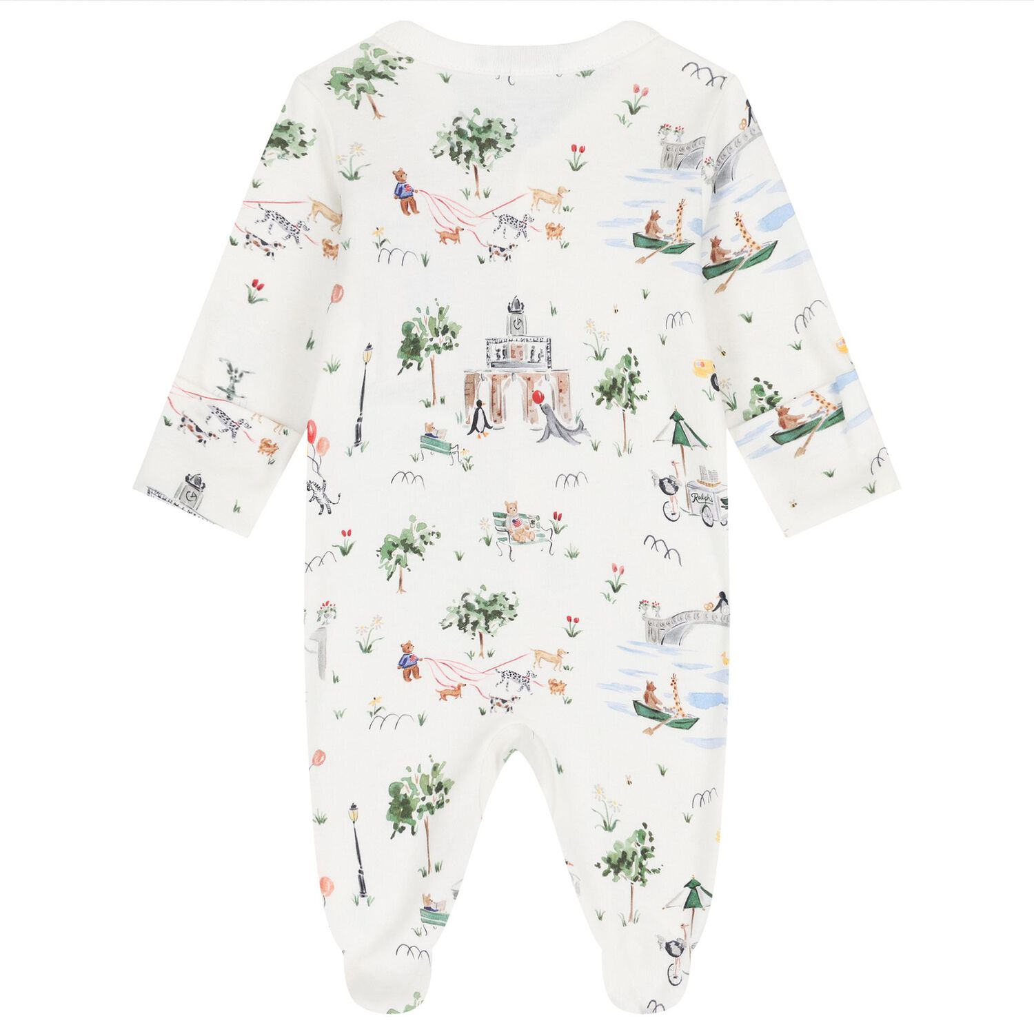 Ivory Central Park Babygrow, 1, hi-res