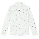 Boys White Logo Shirt, 1, hi-res