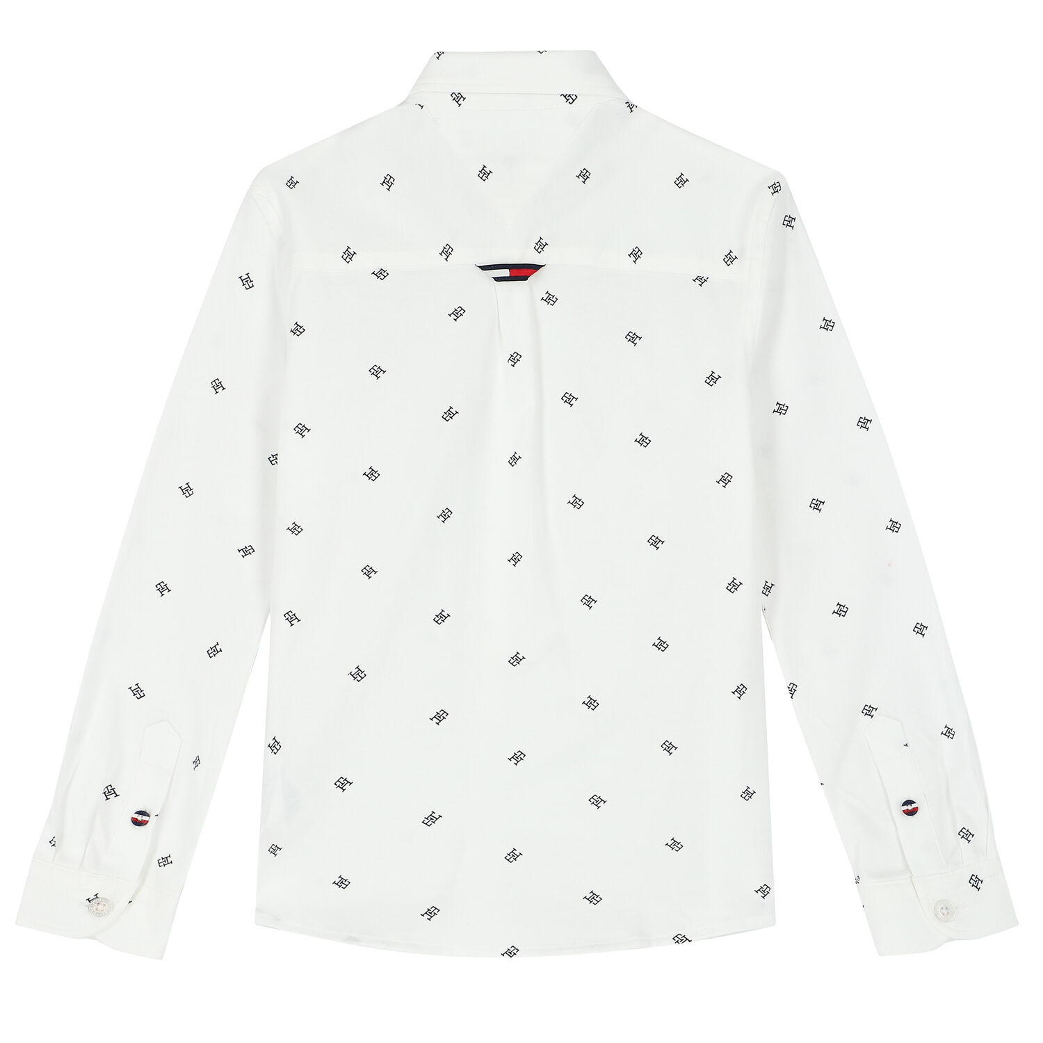 Boys White Logo Shirt, 1, hi-res