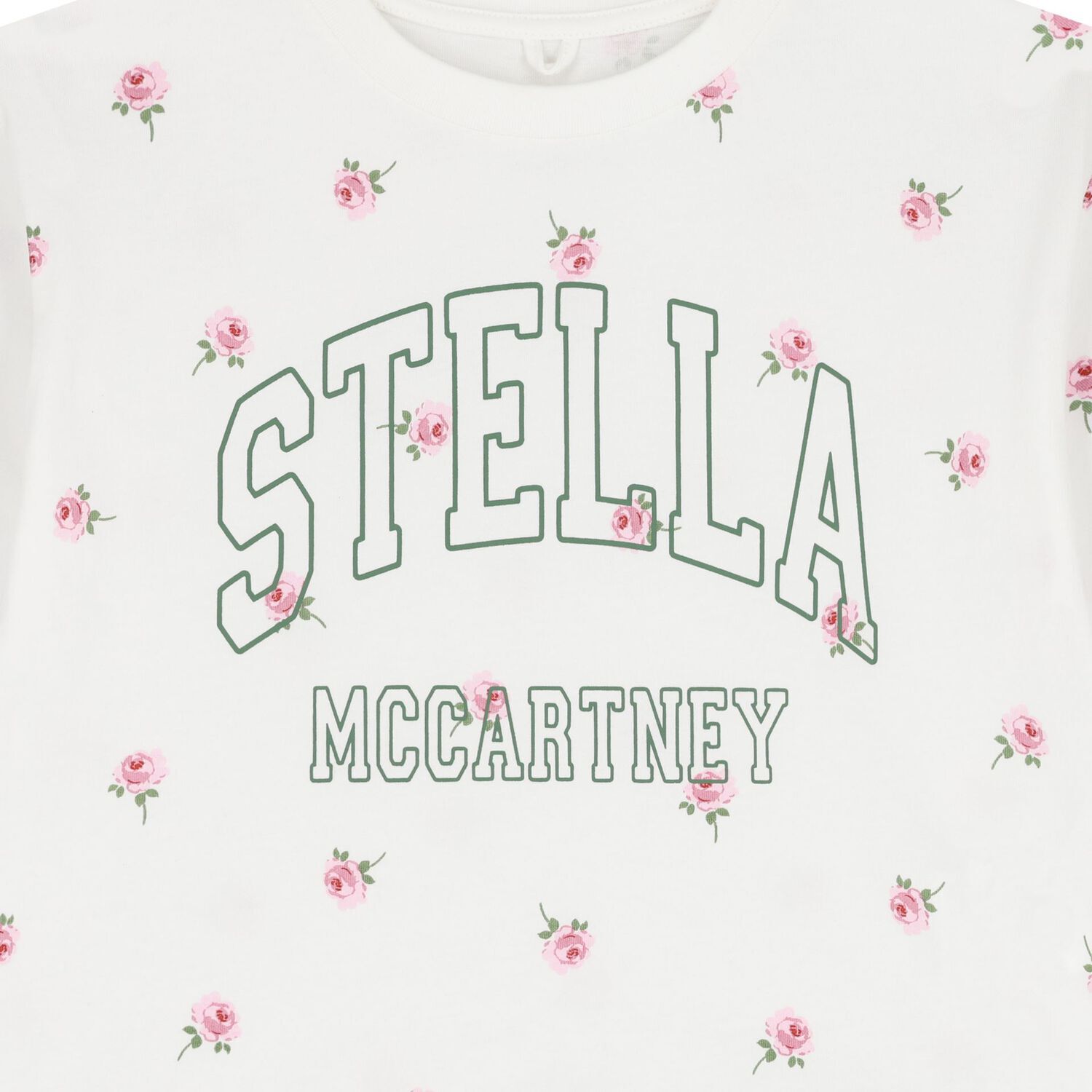 Girls White Floral Logo T-Shirt, 1, hi-res