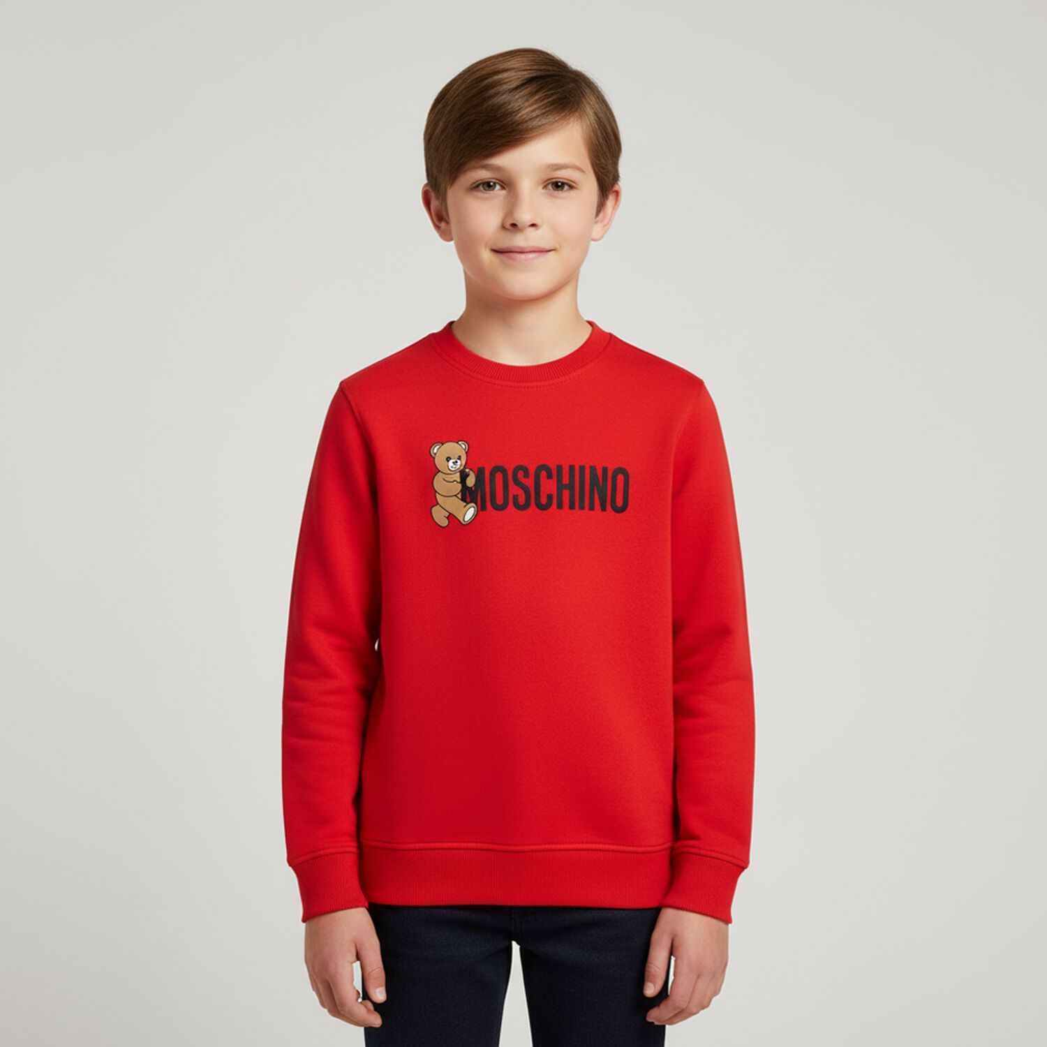 Red Teddy Bear Logo Sweatshirt, 3, hi-res image number null