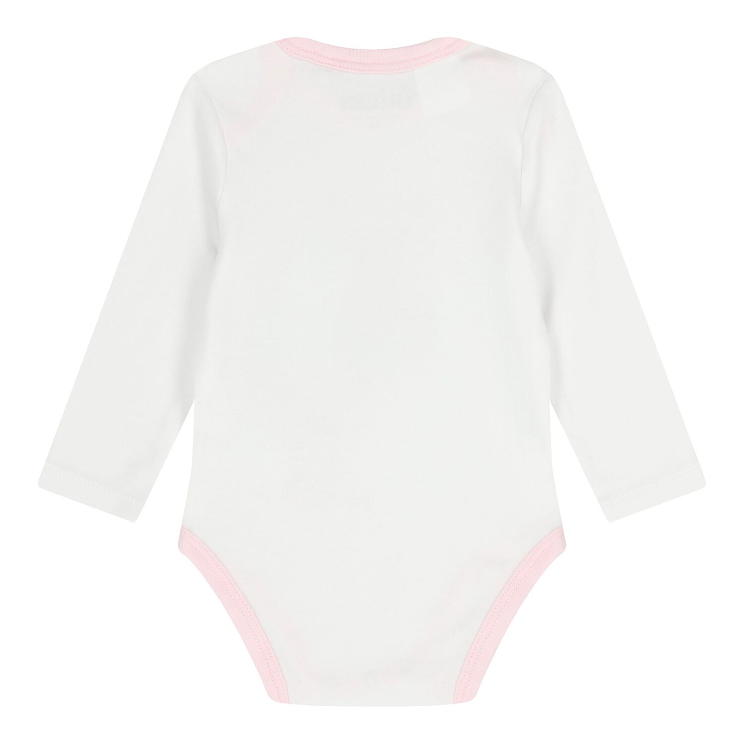 Baby Girls Pink & White Teddy Bear Logo Bodysuit Set, 1, hi-res
