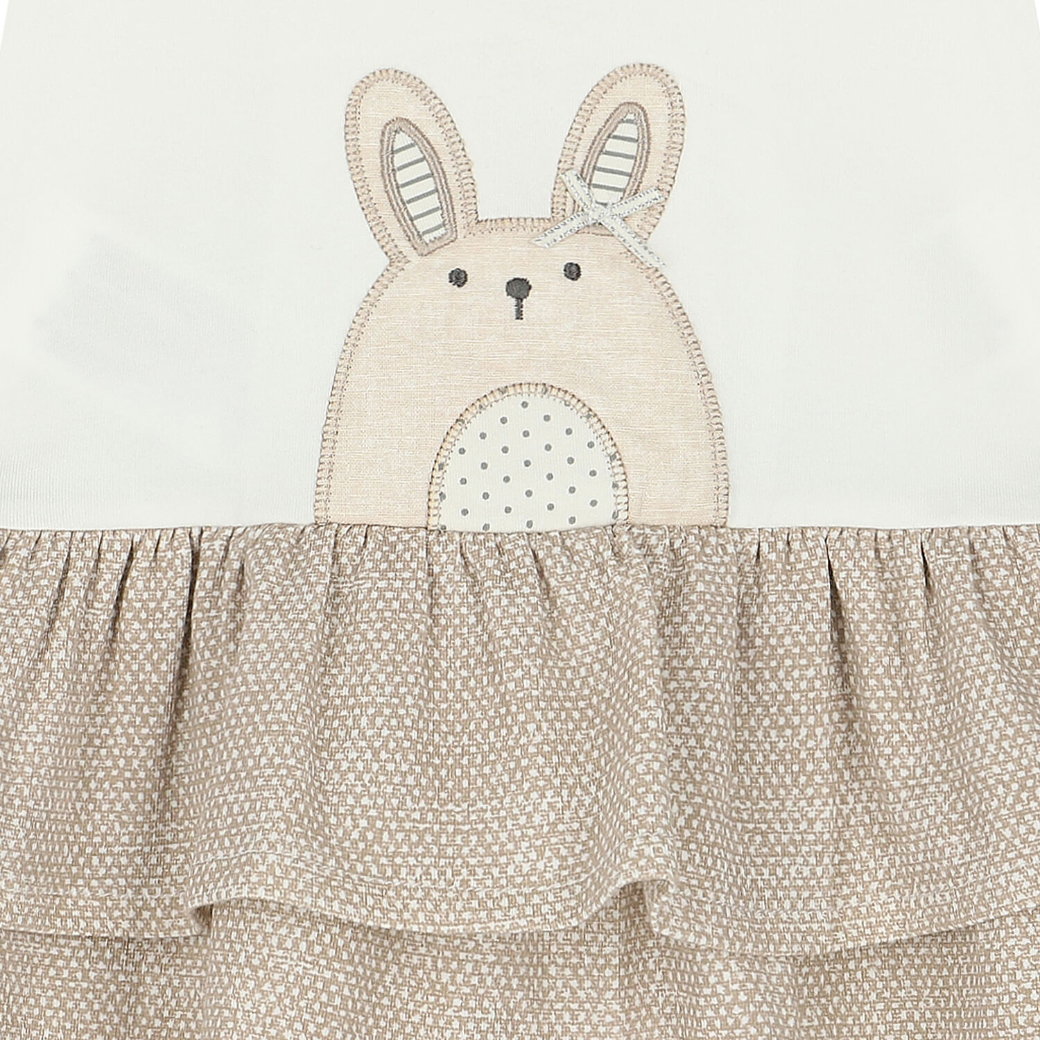 Baby Girls Ivory & Beige Mouse Dress, 1, hi-res