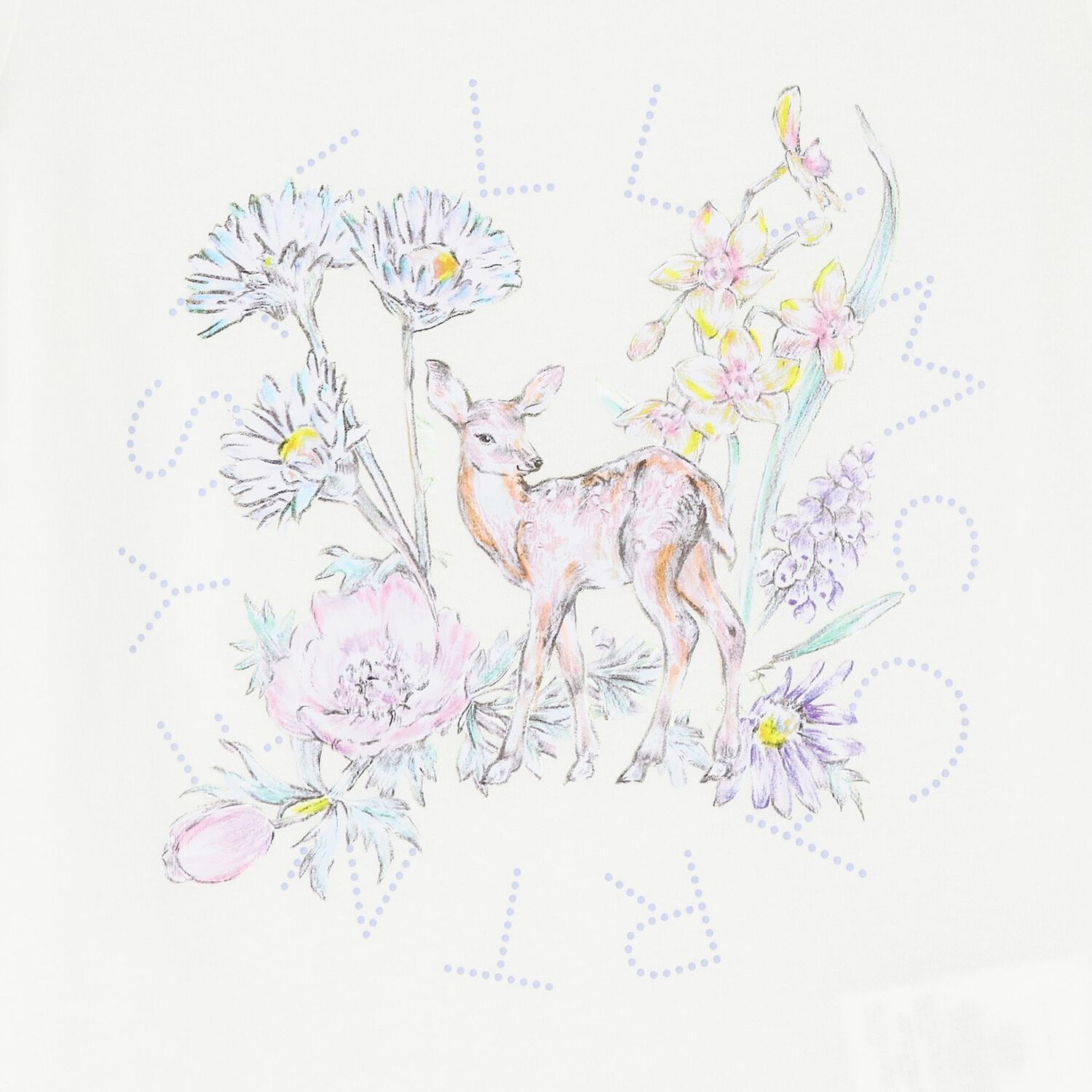 Girls Ivory Floral T-Shirt, 1, hi-res